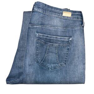 Seven7 Plus Size Ankle Skinny Leg Jeans Womens 20W 28 Distressed Raw Hem Frayed